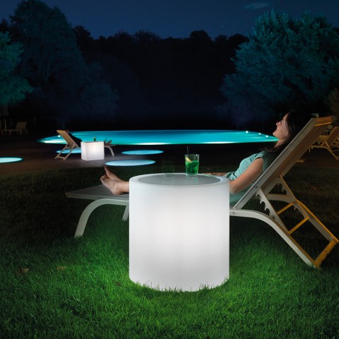 Niedriger Tisch 55cm Leuchtend Rund Außenbereich Pool Bar Home Fitting