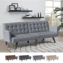 Canapé convertible 3 places Clic Clac en tissu Eliodoro Vente