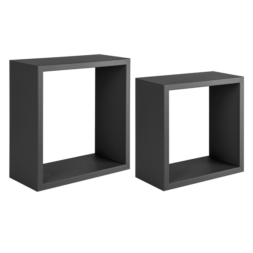 Set mit 2 Wandregalen in Würfelform, Hängeregal Design Q-Bis Maxi Aktion Set mit 2 Wandregalen in Würfelform, Hängeregal Design Q-Bis Maxi Aktion