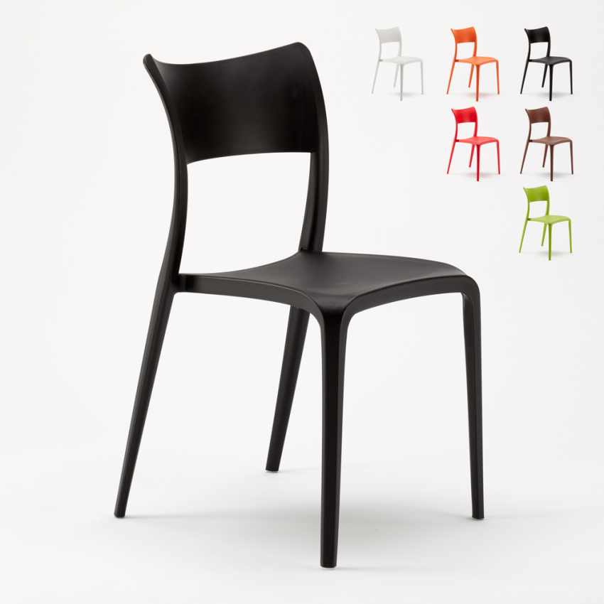Lot de 20 Chaises de bar et restaurant empilables en polypropylène Parisienne Promotion Lot de 20 Chaises de bar et restaurant empilables en polypropylène Parisienne Promotion