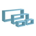 Lot de 4 étagères murales rectangulaires cube moderne Merlino 