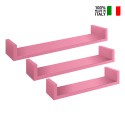 Lot de 3 étagères murales design moderne Calamita 