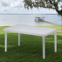 Lot 12 Tables de jardin rectangulaire en polyrotin pour bar café bistrot restaurant terrasse jardin 150x90 Grand Soleil Boheme 