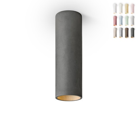 Plafonnier cylindre design moderne spot suspendu 20cm Cromia Promotion