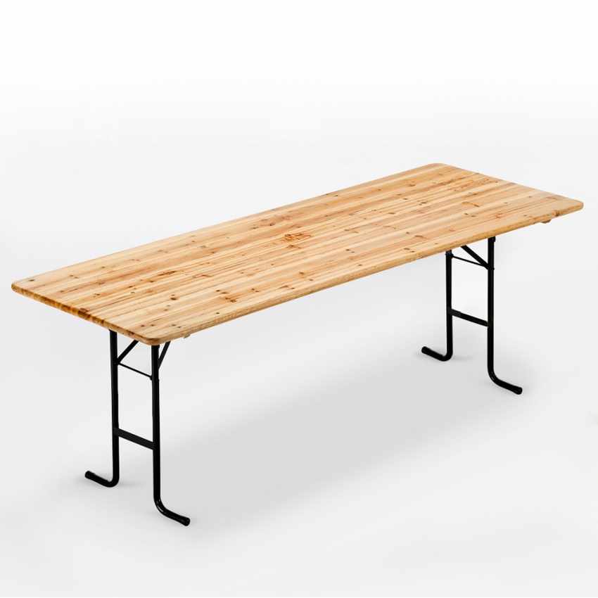 Tavolo in legno per set birreria 220x80 feste giardino Promozione