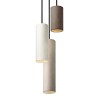 Suspension moderne 3 lumières design cylindre Cromia Dimensions
