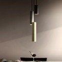 Suspension moderne 3 lumières design cylindre Cromia Réductions
