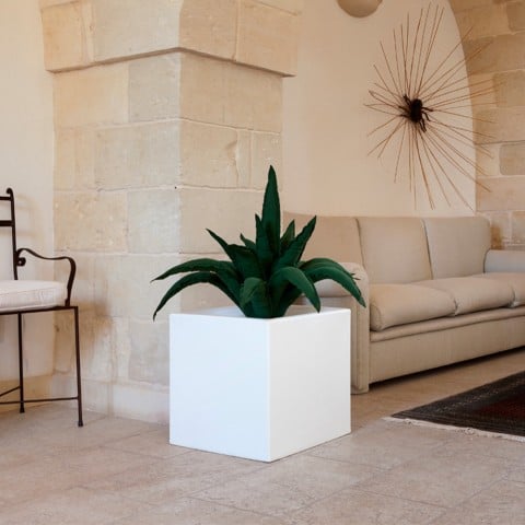 Pot carré pour plantes de jardin style moderne polyéthylène Ellenico Promotion