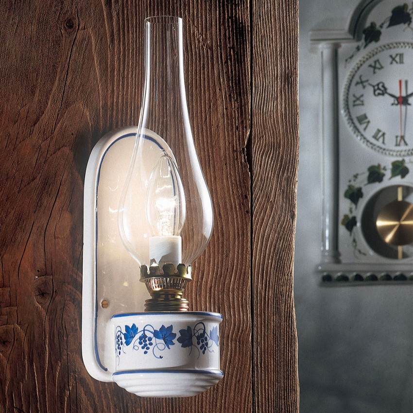 Wandlampe im klassischen Design, handbemalte Keramik, Pompei AP1 Aktion Wandlampe im klassischen Design, handbemalte Keramik, Pompei AP1 Aktion