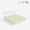 Letto matrimoniale design moderno 160x190cm con doghe e cuscini Rust Scelta