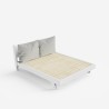 Letto matrimoniale design moderno 160x190cm con doghe e cuscini Rust Caratteristiche
