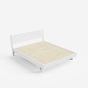Letto matrimoniale design moderno 160x190cm con doghe e cuscini Rust Modello