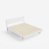 Letto matrimoniale design moderno 160x190cm con doghe e cuscini Rust Modello