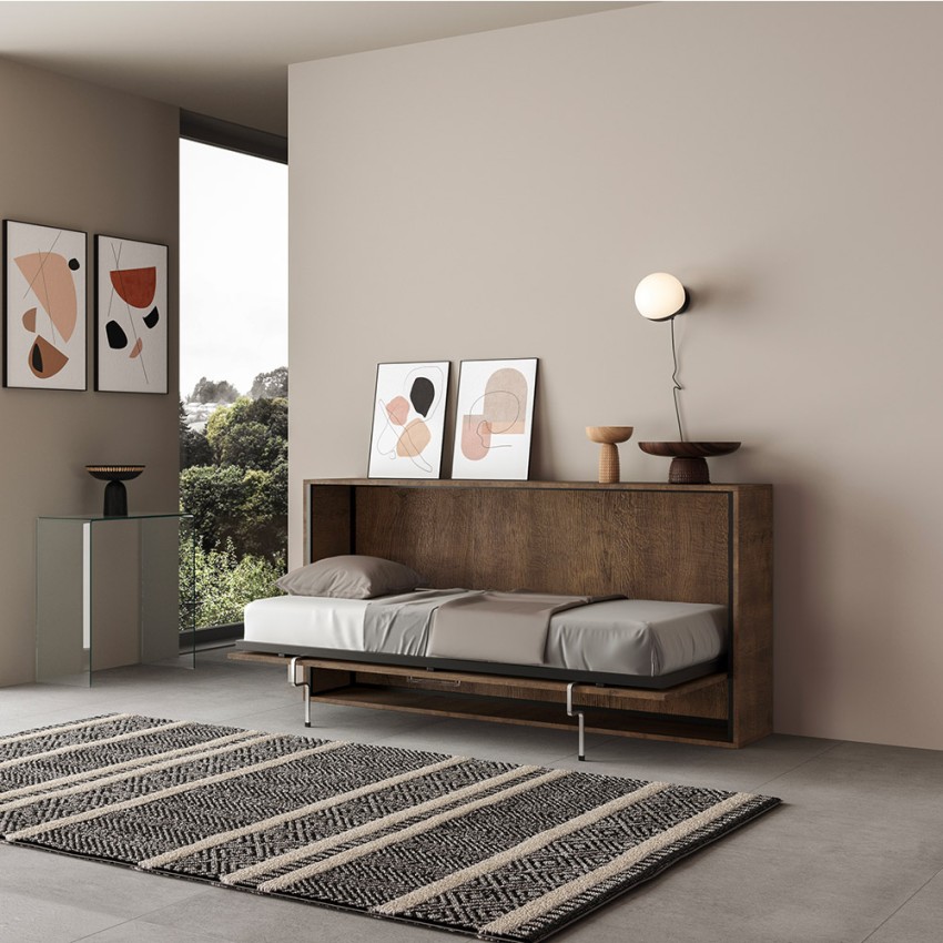 Horizontales Klappbett Einzel 85x185 cm mit Holzlatten Kando NC Aktion Horizontales Klappbett Einzel 85x185 cm mit Holzlatten Kando NC Aktion