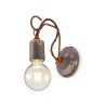 Applique design industriale lampada da parete ferro e ceramica Vintage AP3 Stock
