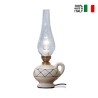 Klassische Tischlampe aus Glas und Keramik im Vintage-Design Pompei TA Verkauf
