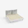 Letto matrimoniale design moderno 160x190cm con doghe e cuscini Rust Misure