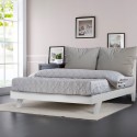 Letto matrimoniale design moderno 160x190cm con doghe e cuscini Rust Stock
