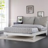 Letto matrimoniale design moderno 160x190cm con doghe e cuscini Rust Stock