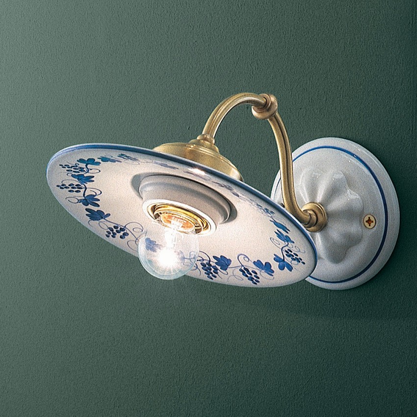 Wandleuchte im Design Asti AP aus handbemalter Keramik Aktion Wandleuchte im Design Asti AP aus handbemalter Keramik Aktion