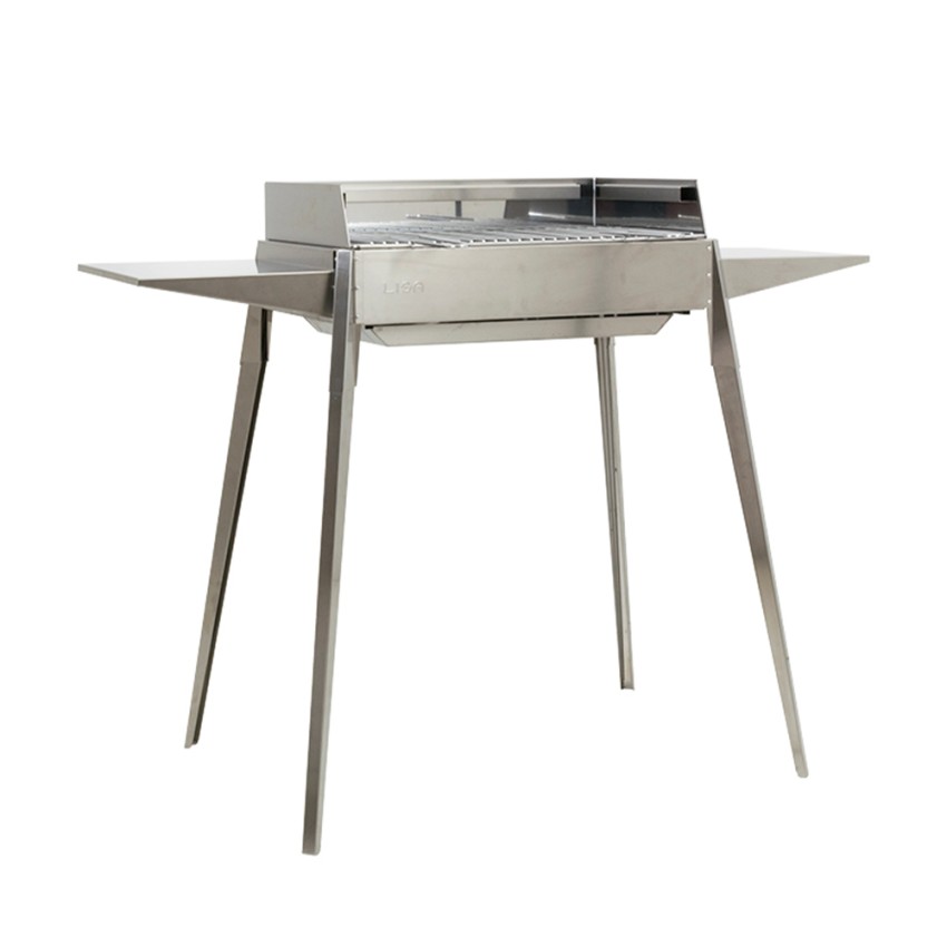 Professioneller tragbarer Holzkohlegrill aus Edelstahl Etna Aktion Professioneller tragbarer Holzkohlegrill aus Edelstahl Etna Aktion