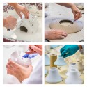 Handbemalte Keramik-Deckenleuchte Vintage PL Design 