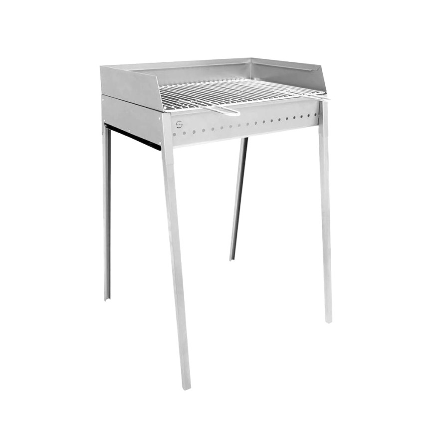 Tragbarer Holzkohlegrill aus Stahl, Grillfläche 60x40cm Stromboli Aktion Tragbarer Holzkohlegrill aus Stahl, Grillfläche 60x40cm Stromboli Aktion