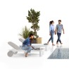 Lettino prendisole giardino piscina design schienale reclinabile Atene L1 Saldi