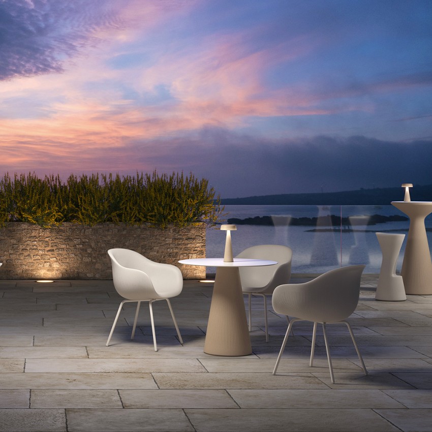 Runder Outdoor-Tisch für Bar und Restaurant, modernes Design Fade T1-R Aktion Runder Outdoor-Tisch für Bar und Restaurant, modernes Design Fade T1-R Aktion
