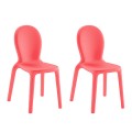2 x Sedie in polietilene sala da pranzo bar ristorante design moderno Chloé Promozione