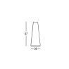 Hoher runder Stehtisch für Barhocker Durchmesser 60cm modernes Design Fura T1-H 