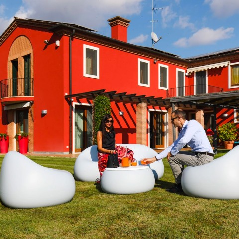 Divano da esterno 2 posti design polietilene giardino terrazza Gumball D1 Promozione