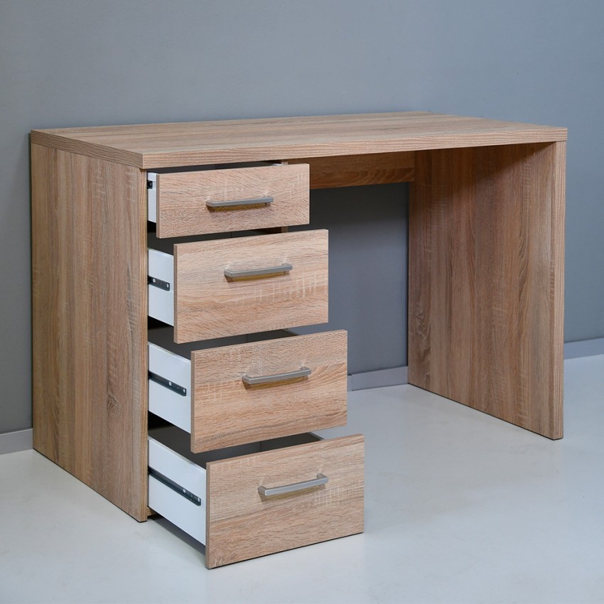 Logan Scrivania in legno per ufficio e studio 170x69cm con cassetti design