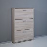 Moderne Design-Schuhschrank mit 3 Klappen für 9 Paar Schuhe KimShoe 3OP Auswahl