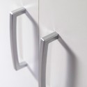 Armadio multiuso soggiorno 5 vani design moderno bianco KimSpace 5WS Sconti