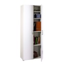Armadio multiuso soggiorno 5 vani design moderno bianco KimSpace 5WS Saldi