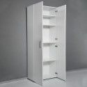 Armadio multiuso soggiorno 5 vani design moderno bianco KimSpace 5WS Promozione
