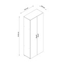 Armadio multiuso soggiorno 5 vani design moderno bianco KimSpace 5WS Prezzo