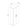 Armadio multiuso soggiorno 5 vani design moderno bianco KimSpace 5WS Prezzo