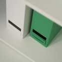 Armadio multiuso soggiorno 5 vani design moderno bianco KimSpace 5WS Scelta