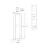 Mehrzweck-Säulenschrank mit 5 Fächern im modernen Kumi-Design 