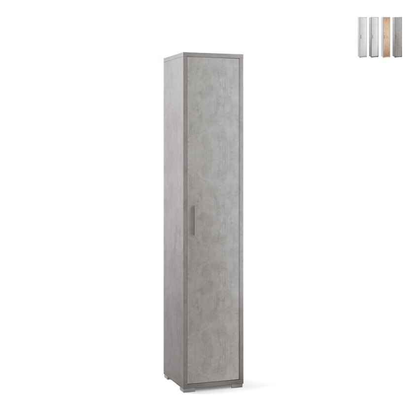 Armoire colonne mobile 5 compartiments multifonction design moderne Kara Remises Armoire colonne mobile 5 compartiments multifonction design moderne Kara Remises