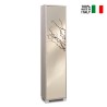 Armadio colonna portaoggetti anta specchio 4 ripiani regolabili Beck Stock
