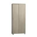 Armoire mobile polyvalente 8 étagères avec portes coulissantes Paco 