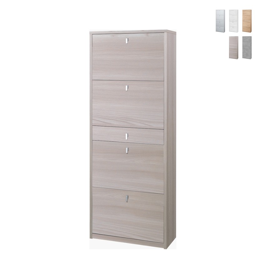Meuble à chaussures 4 portes avec tiroir 20 paires design moderne Guty Offre Meuble à chaussures 4 portes avec tiroir 20 paires design moderne Guty Offre