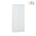 Armoire polyvalente 2 portes 3 étagères pour entrée ou séjour Kadir Promotion
