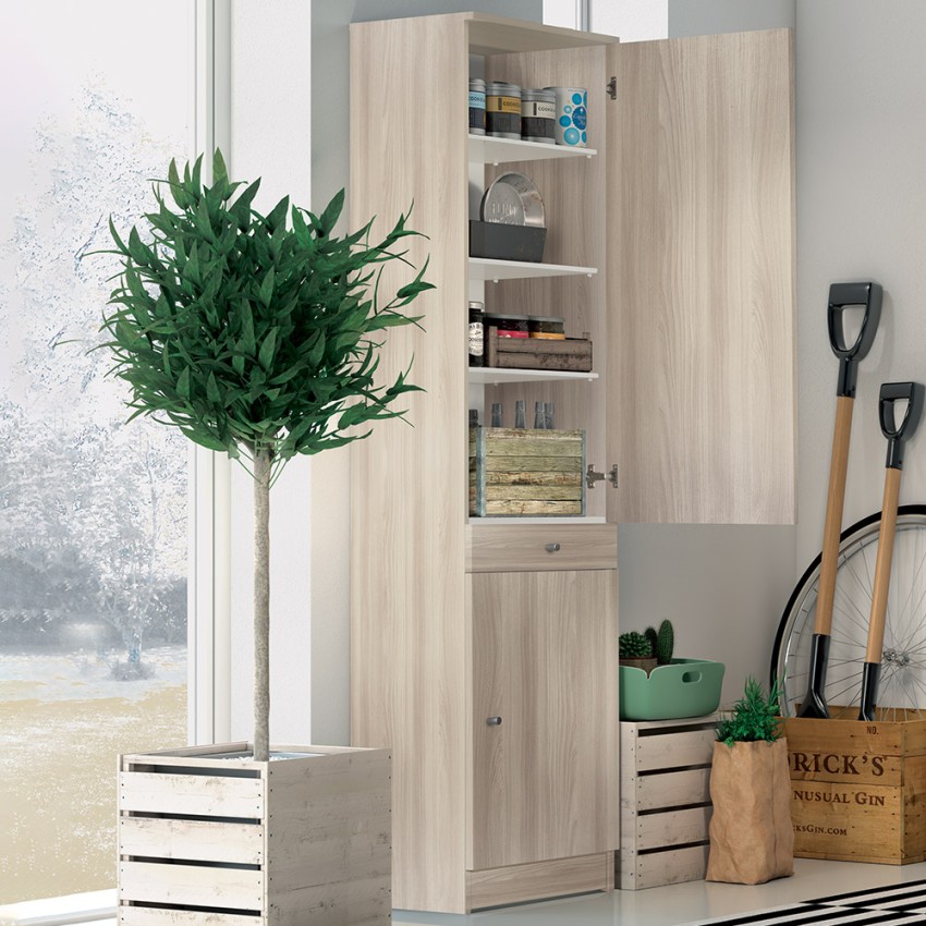 Mehrzweck-Schrank mit 2 Türen, Schublade und 3 Einlegeböden Half Aktion Mehrzweck-Schrank mit 2 Türen, Schublade und 3 Einlegeböden Half Aktion