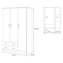 Modernes Schlafzimmer Kleiderschrank 3 Türen 2 Schubladen Mell Preis