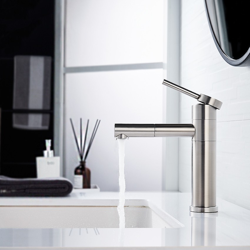 Mitigeur orientable en acier pour lavabo Spring Promotion Mitigeur orientable en acier pour lavabo Spring Promotion