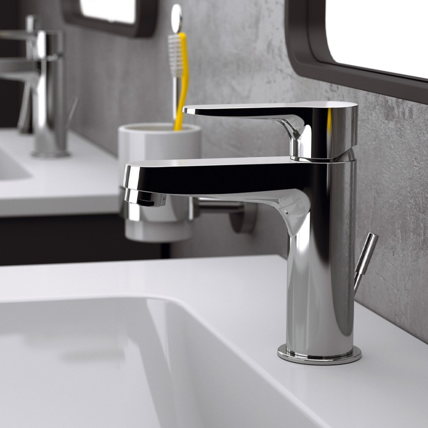Chrom-Waschbeckenarmatur im modernen Design Aurora Aktion Chrom-Waschbeckenarmatur im modernen Design Aurora Aktion